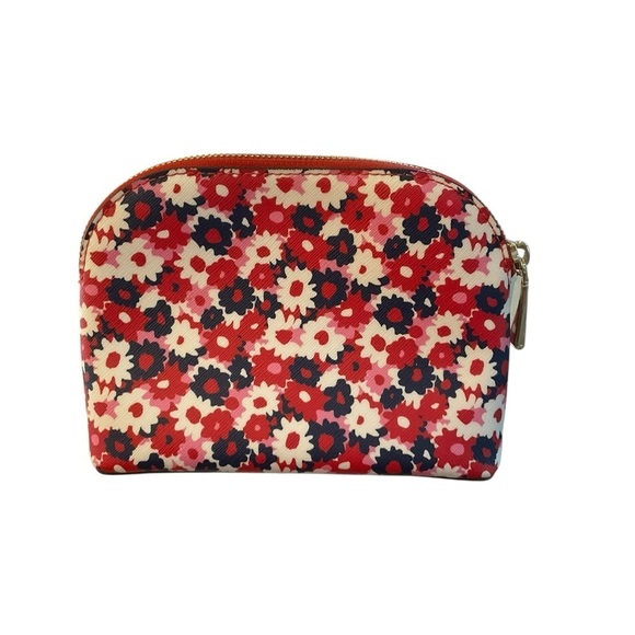 Michael Kors Red and White Cosmetic Bag with Floral Design - Picture 2 of 5